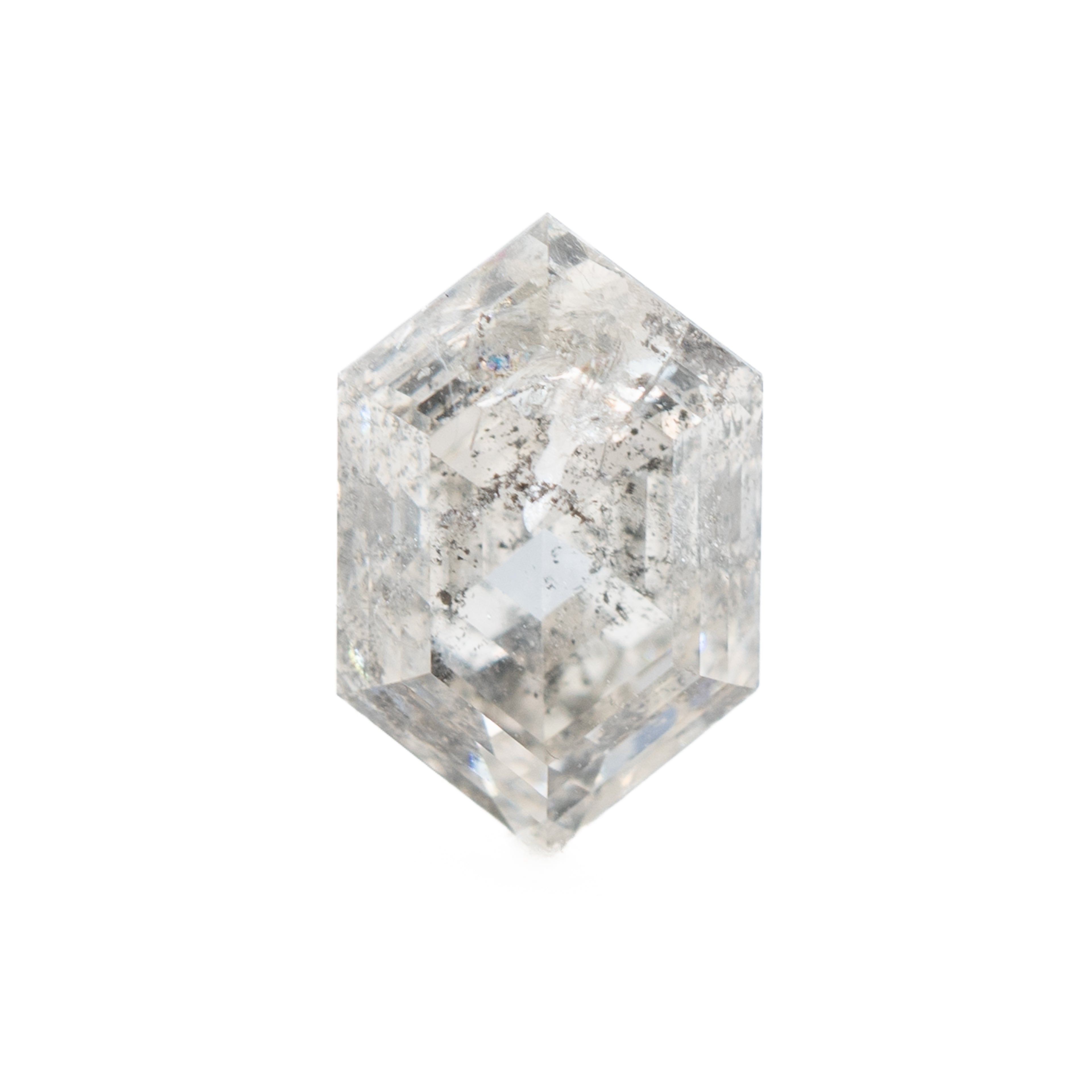 Elongated Hexagon Step Cut Salt & Pepper Diamond | 1.74ct | Canada Origin
