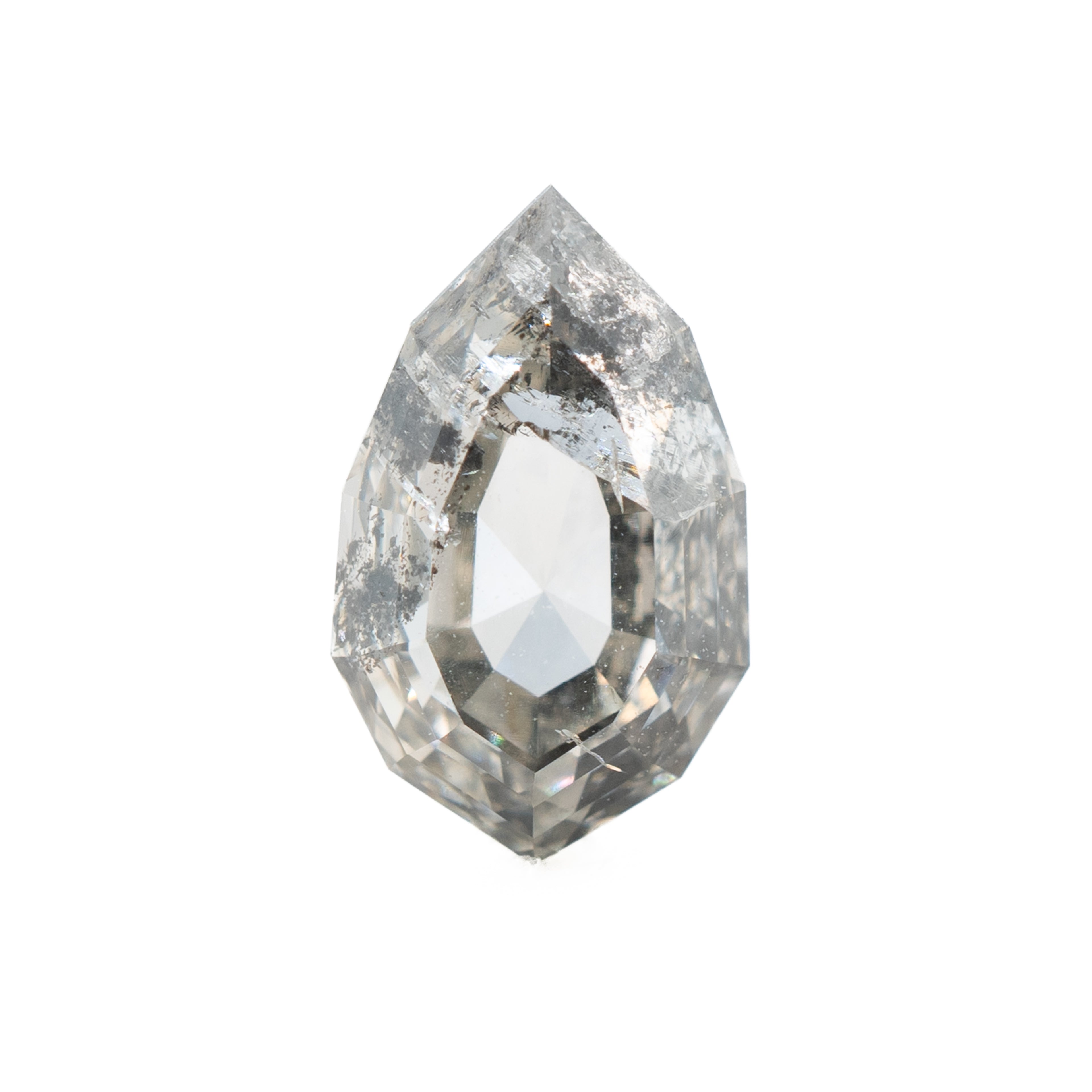 Geometric Pear Brilliant Salt & Pepper Diamond | 1.01ct | Canada Origin