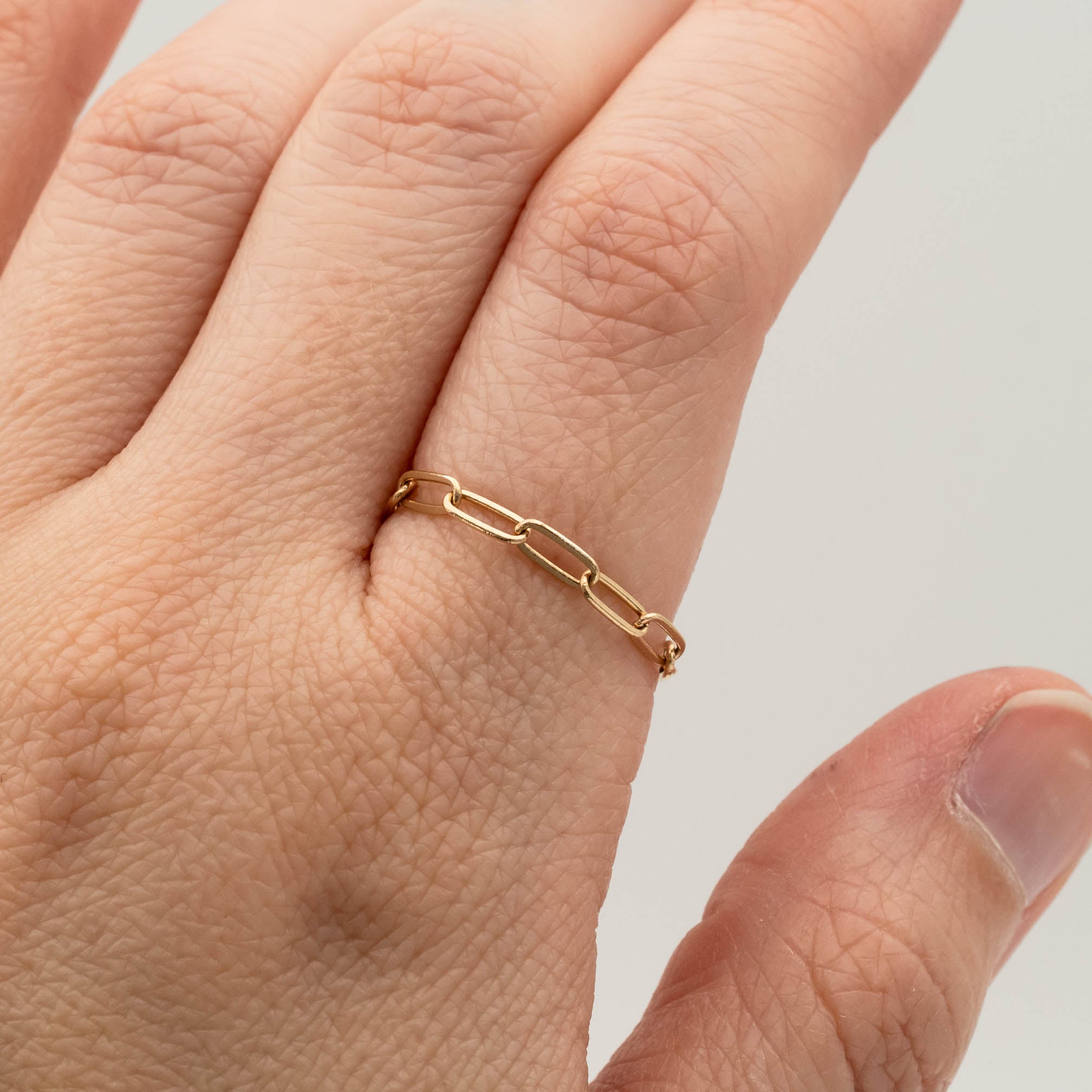 Luxe Paperclip Chain Ring
