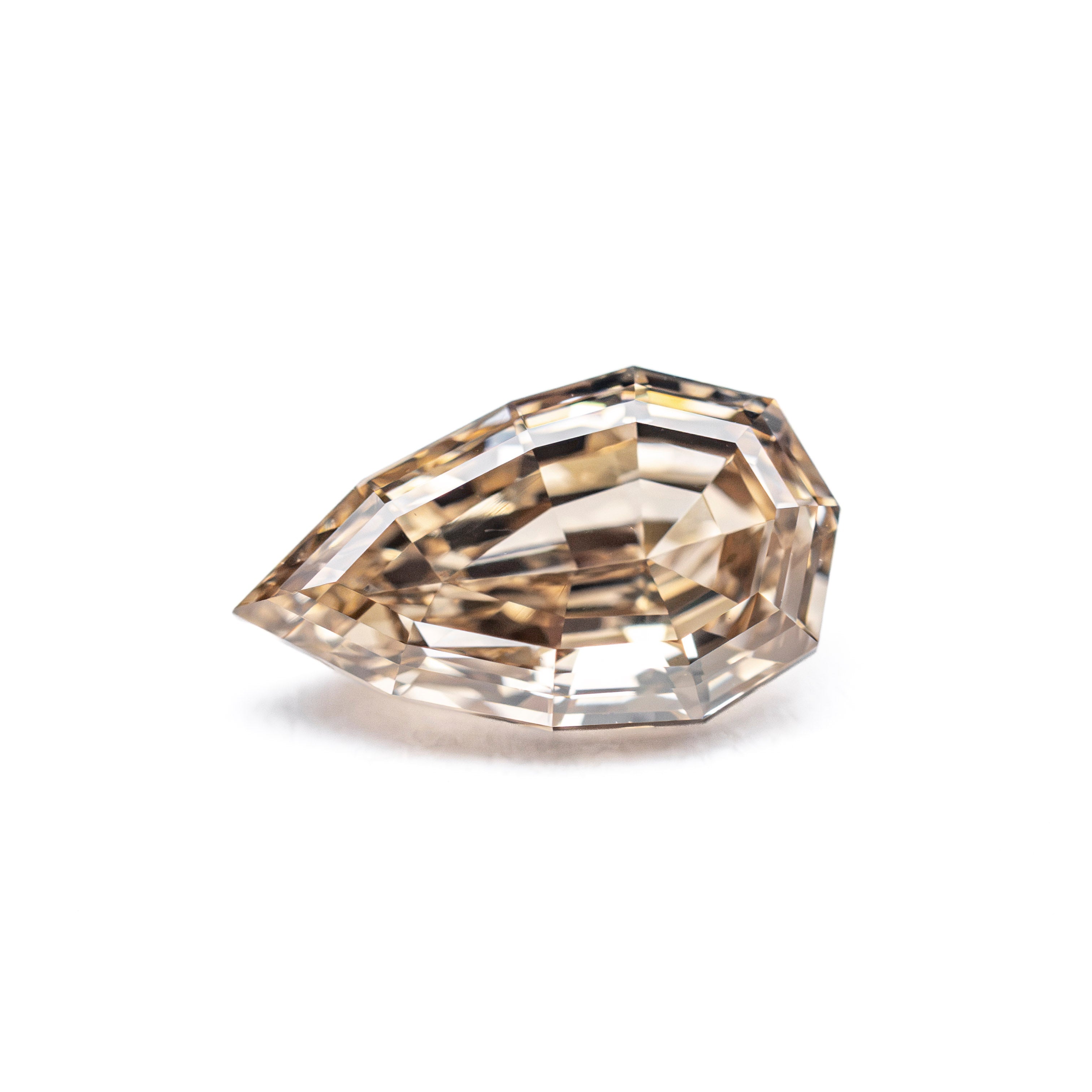 1.23ct 9.25x5.50x3.43mm VS1 Fancy Yellowish Brown Geo Pear Step Cut 28046-01
