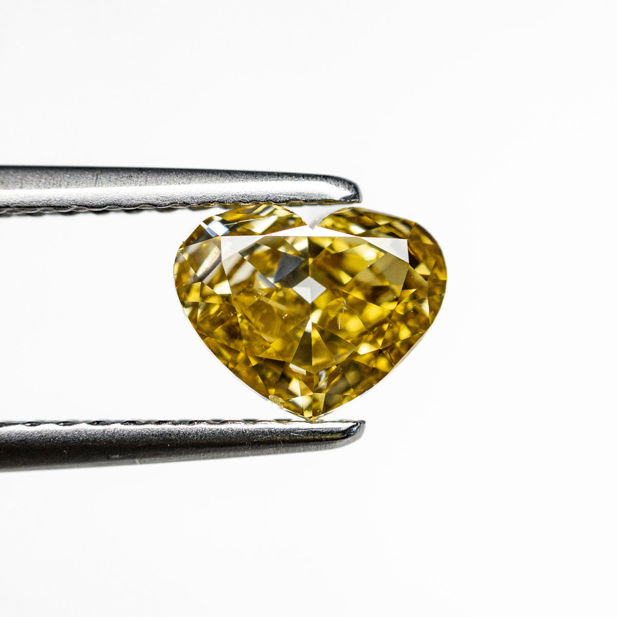 1.01ct 5.68x7.23x3.10mm GIA SI1 Fancy Deep Brownish Yellow Heart Brilliant 28350-01