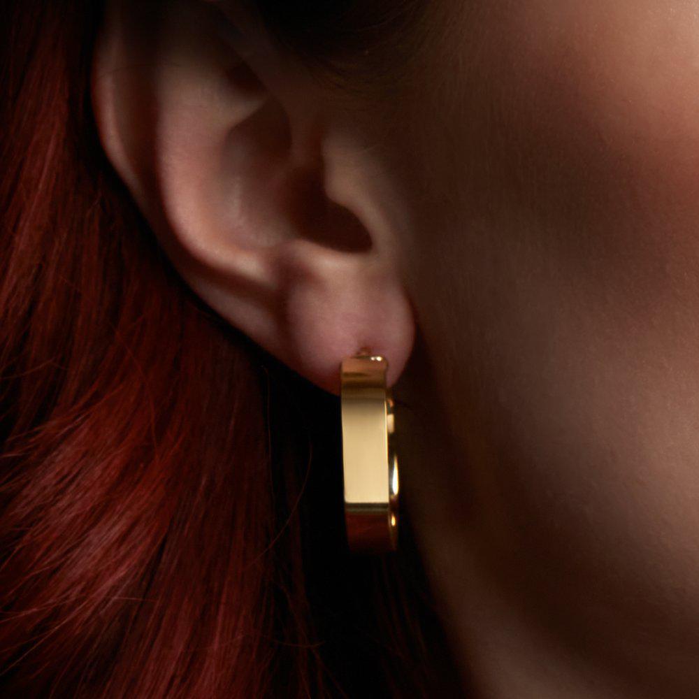 Flat Hinged Hoop Earrings