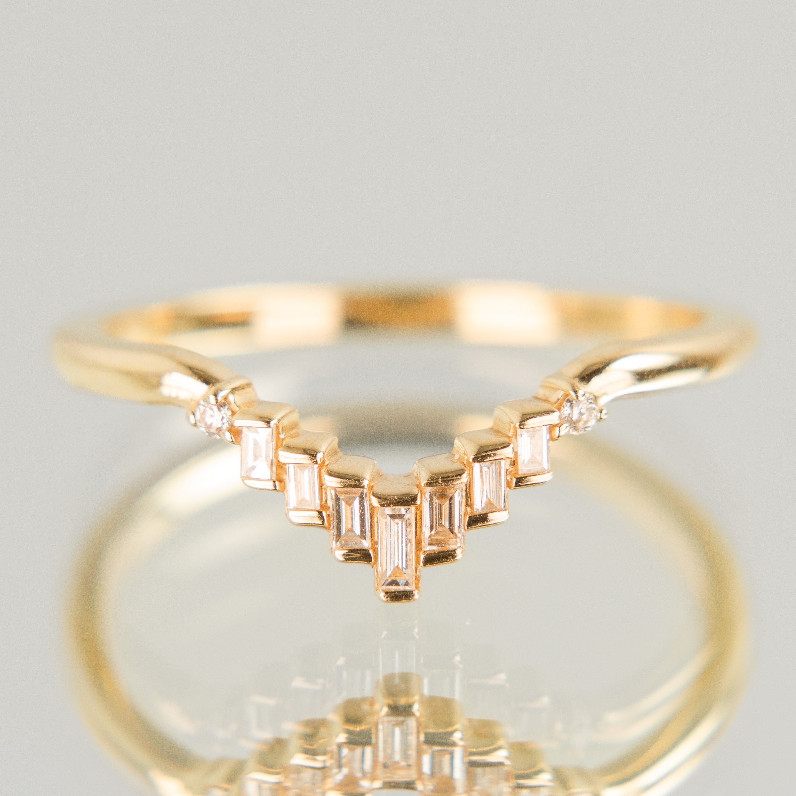 Baguette Diamond Chevron Band