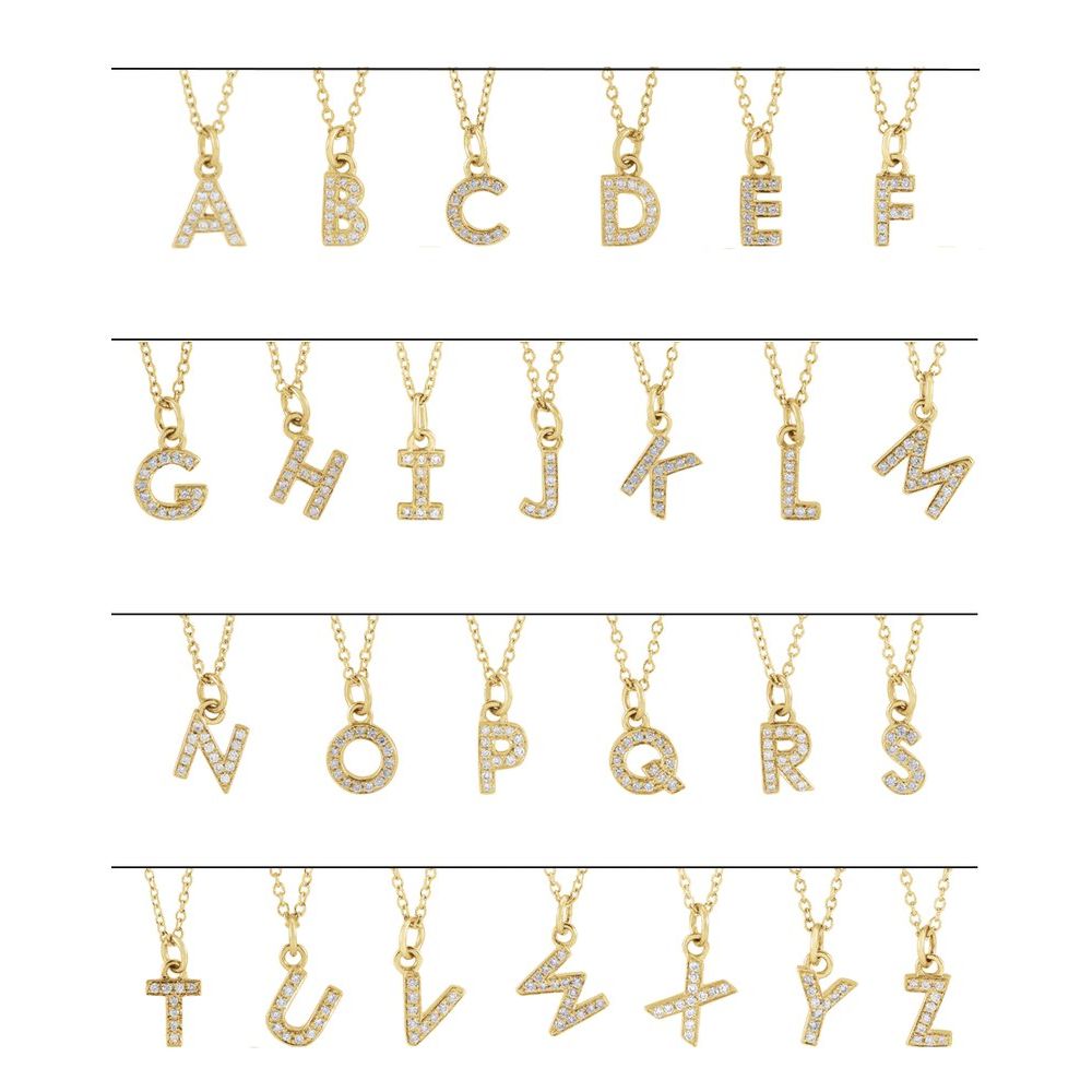 Diamond Letter Charm