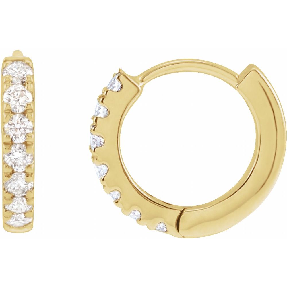 Diamond Huggie Hoops