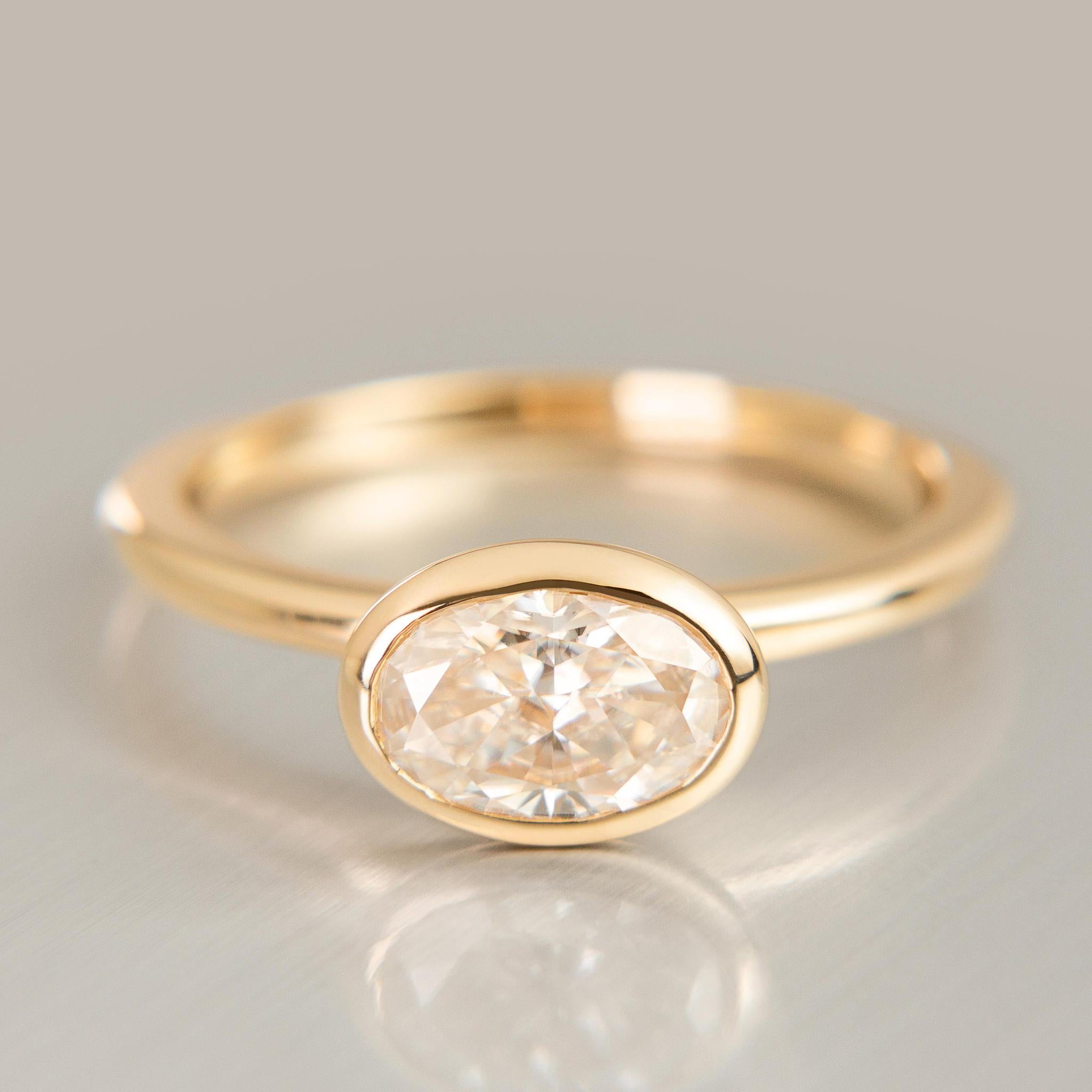 Elm Ring with Moissanite
