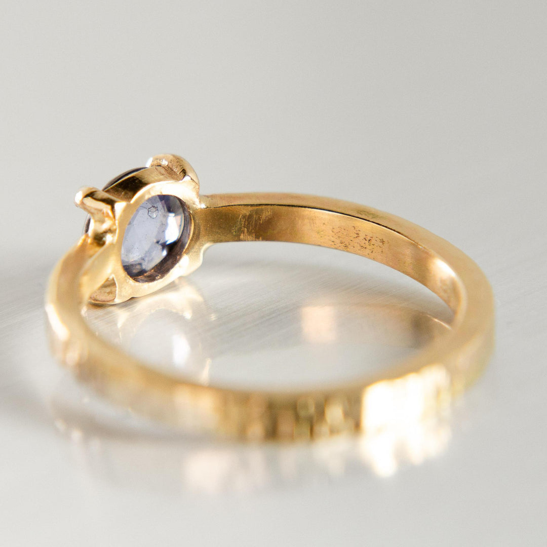 Rose-Cut Sapphire Cypress Ring in 14k Yellow Gold