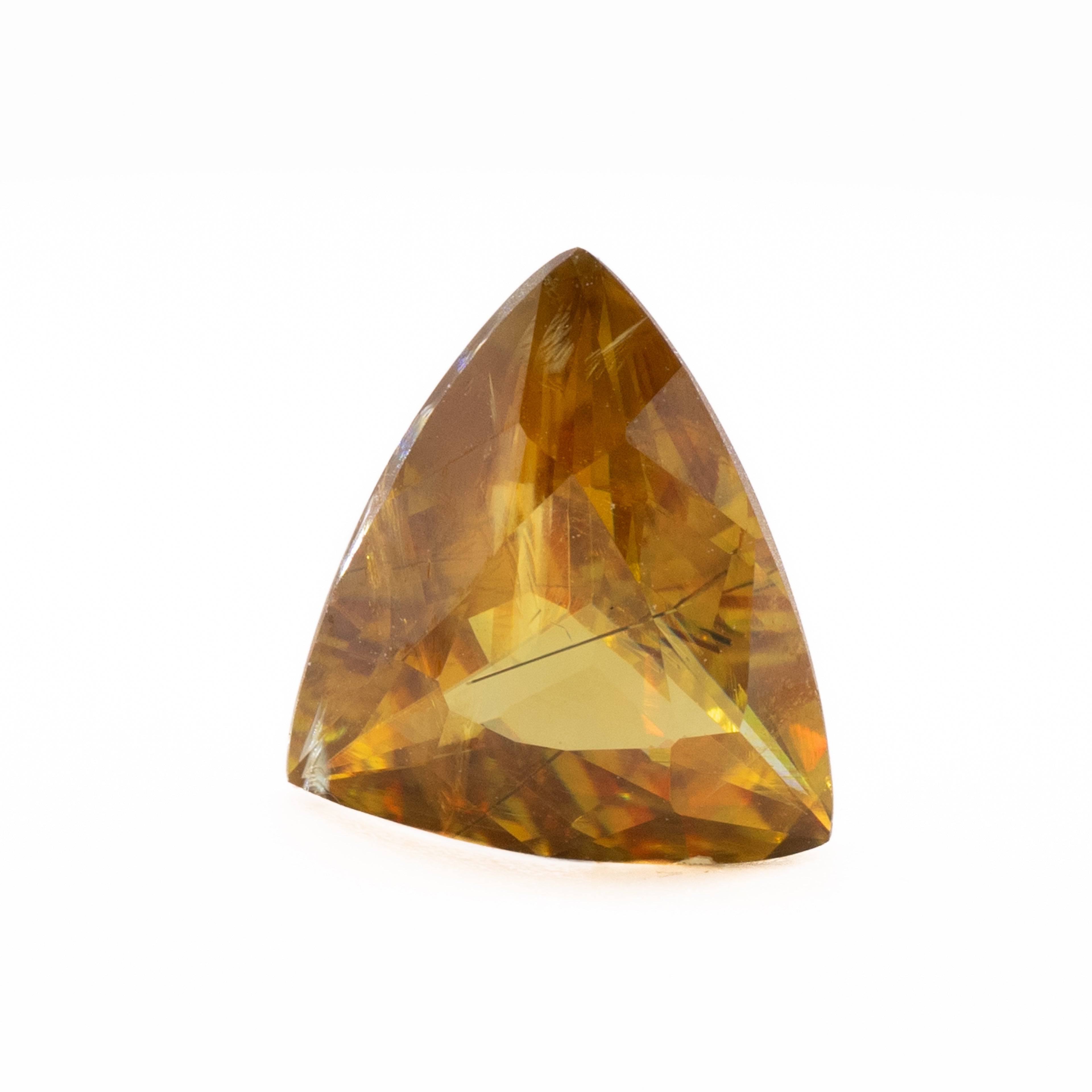 Helios | Loose Yellow Trillion-Cut Sphene Gemstone, 1.49 ct (Pakistan Origin)