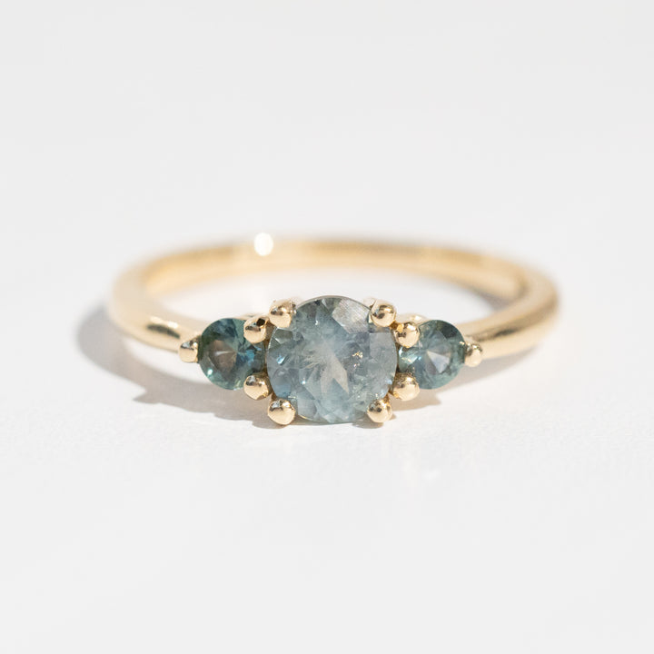 Montana Sapphire Trilogy Ring in 14k Yellow Gold