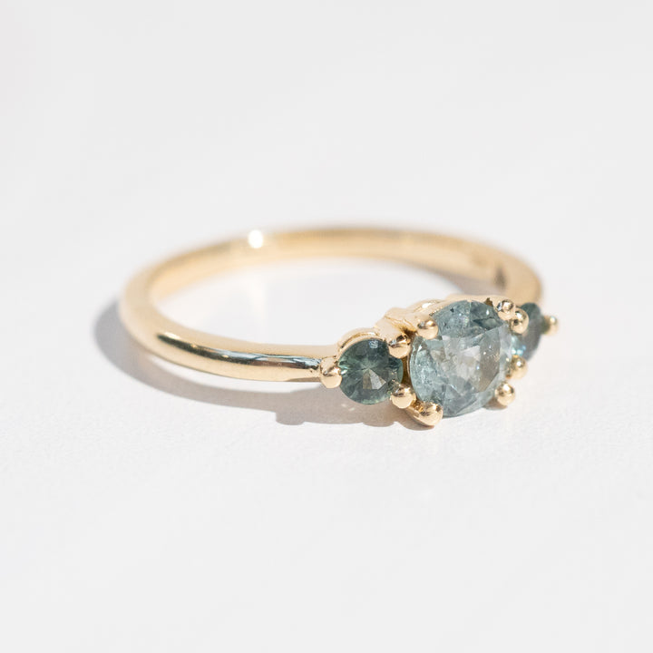 Montana Sapphire Trilogy Ring in 14k Yellow Gold