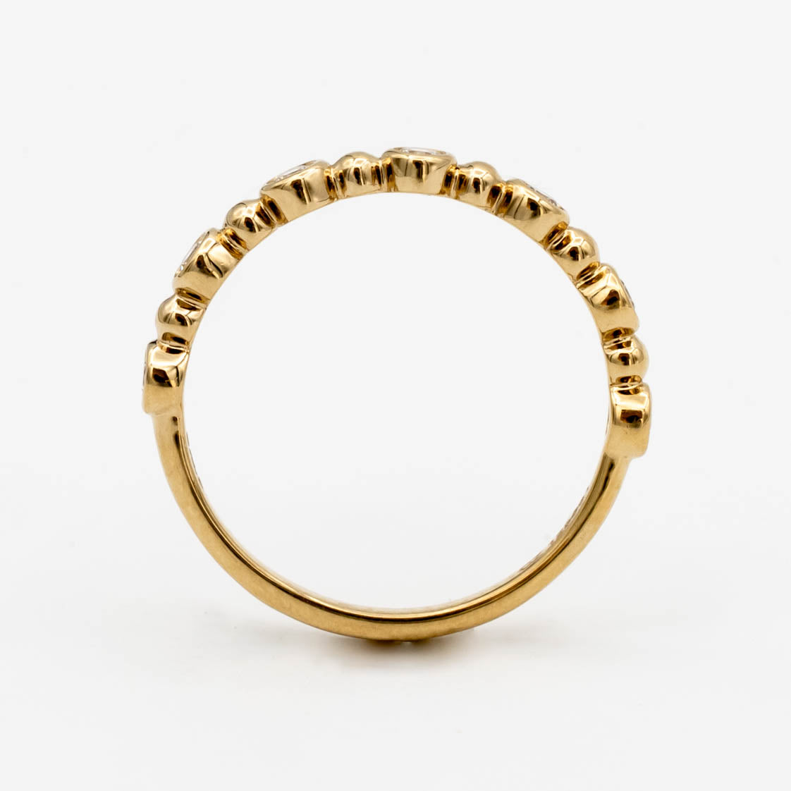 Bead + Diamond Wedding Band