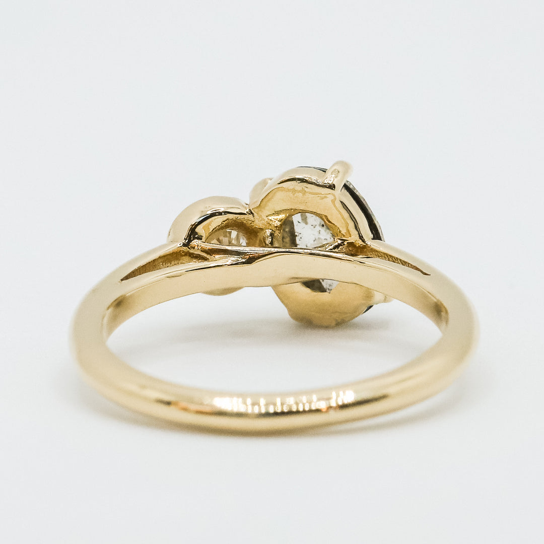 Diamond Toi et Moi Ring in 14k Yellow Gold