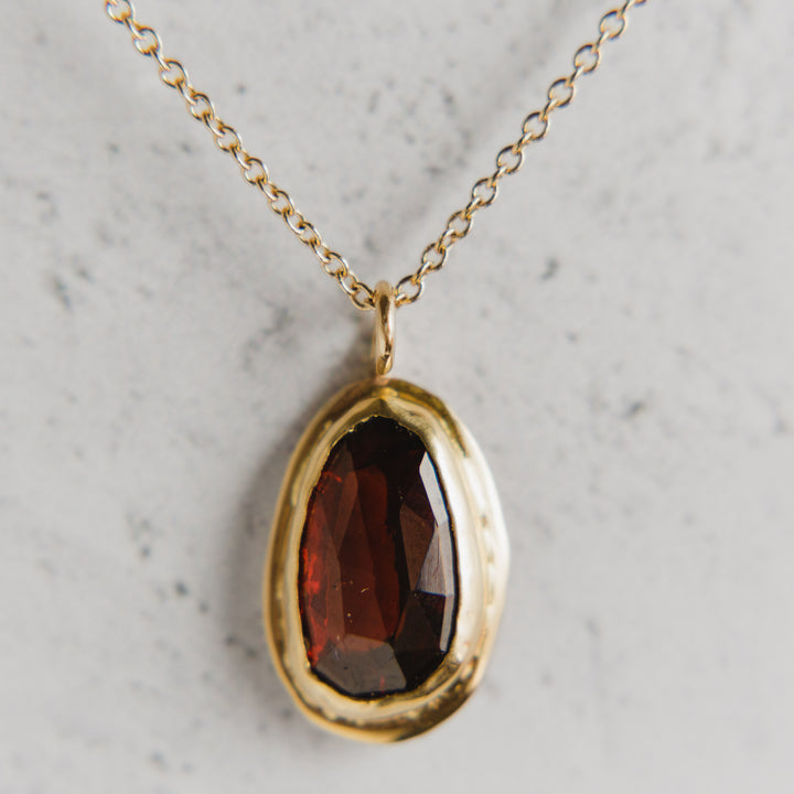 Glacier Necklace | Garnet in 14k Gold