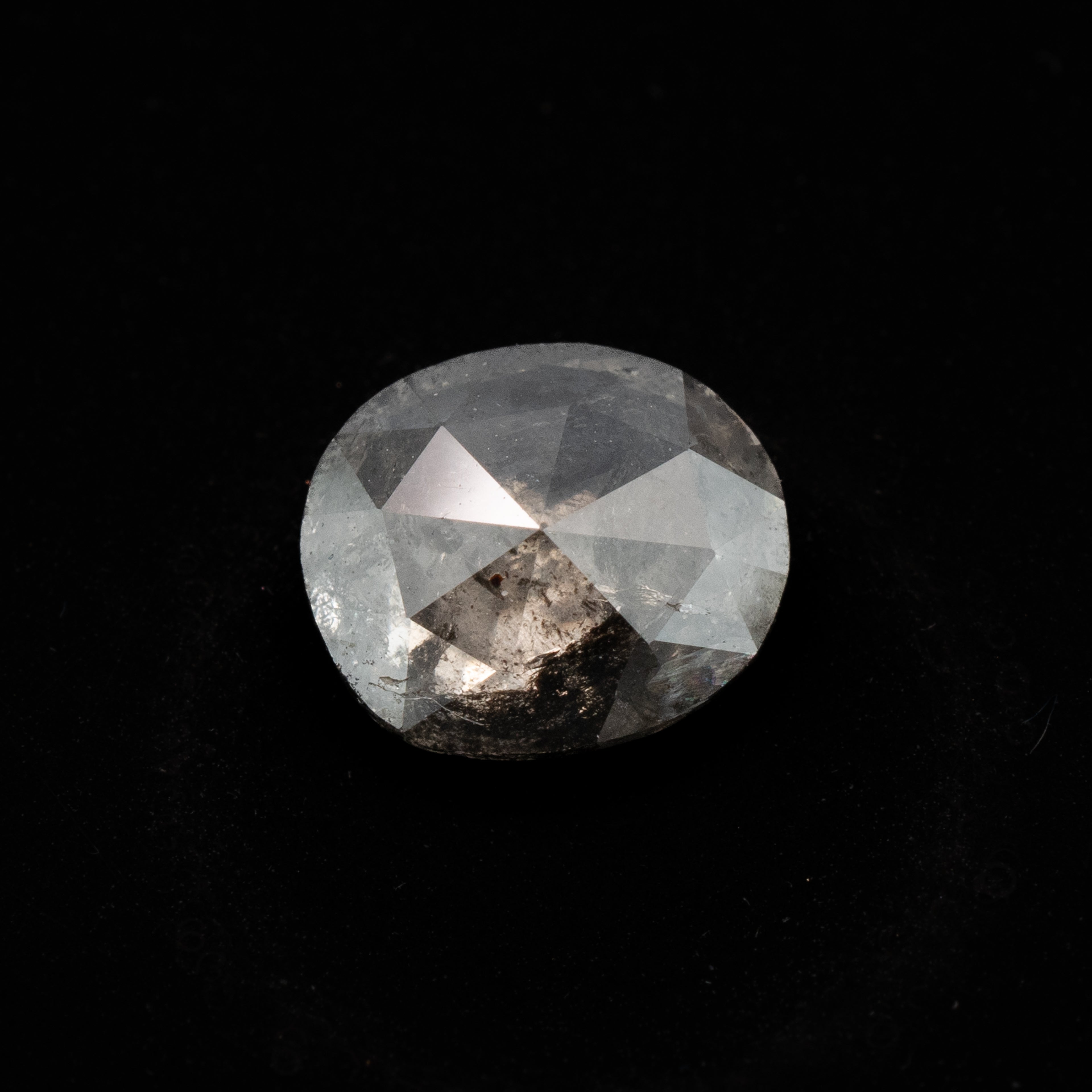 Oval Double-Cut Salt + Pepper Diamond | 1.08ct