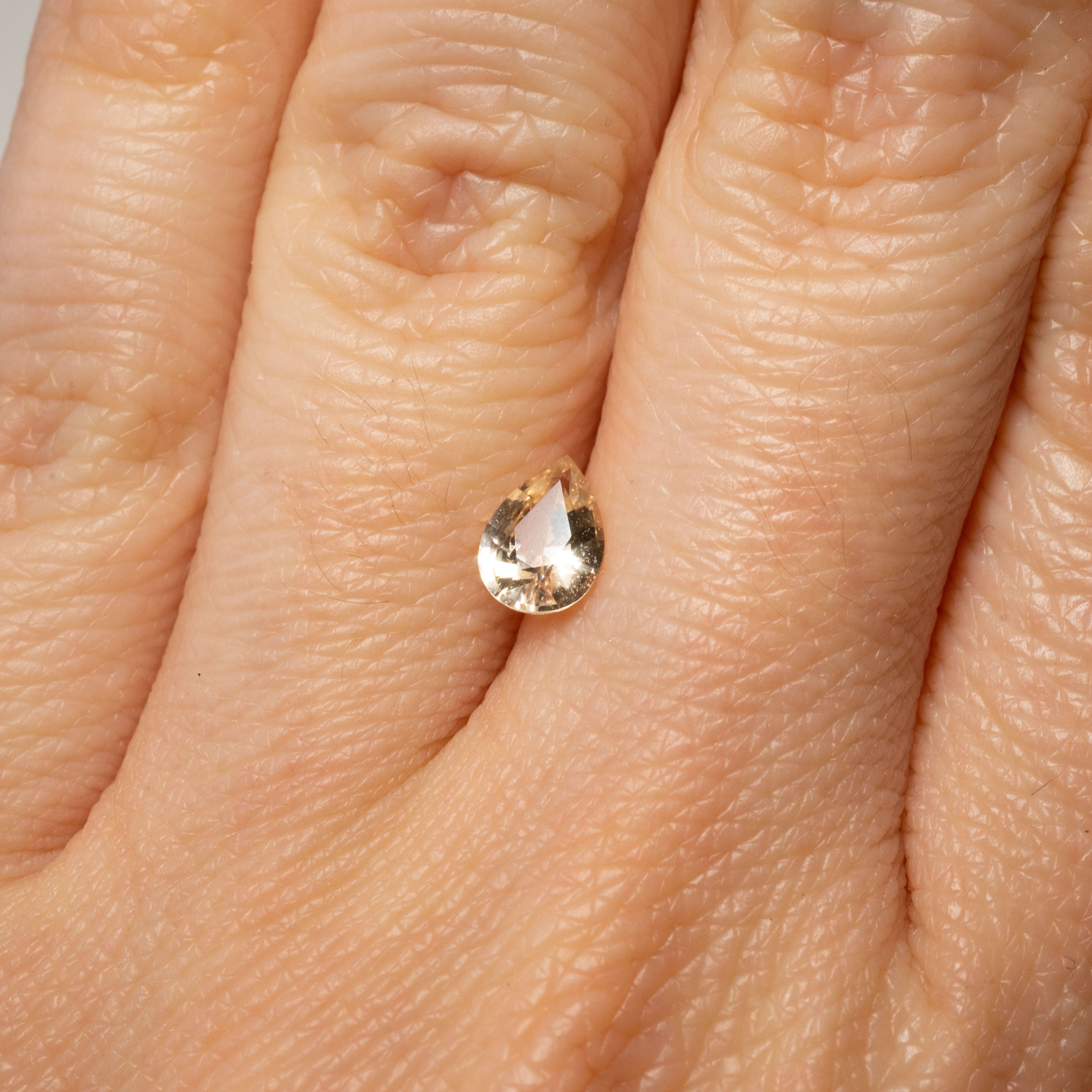Sunspire | Pear Brilliant-Cut Pale Orange Sapphire, 0.78 ct (Sri Lanka)