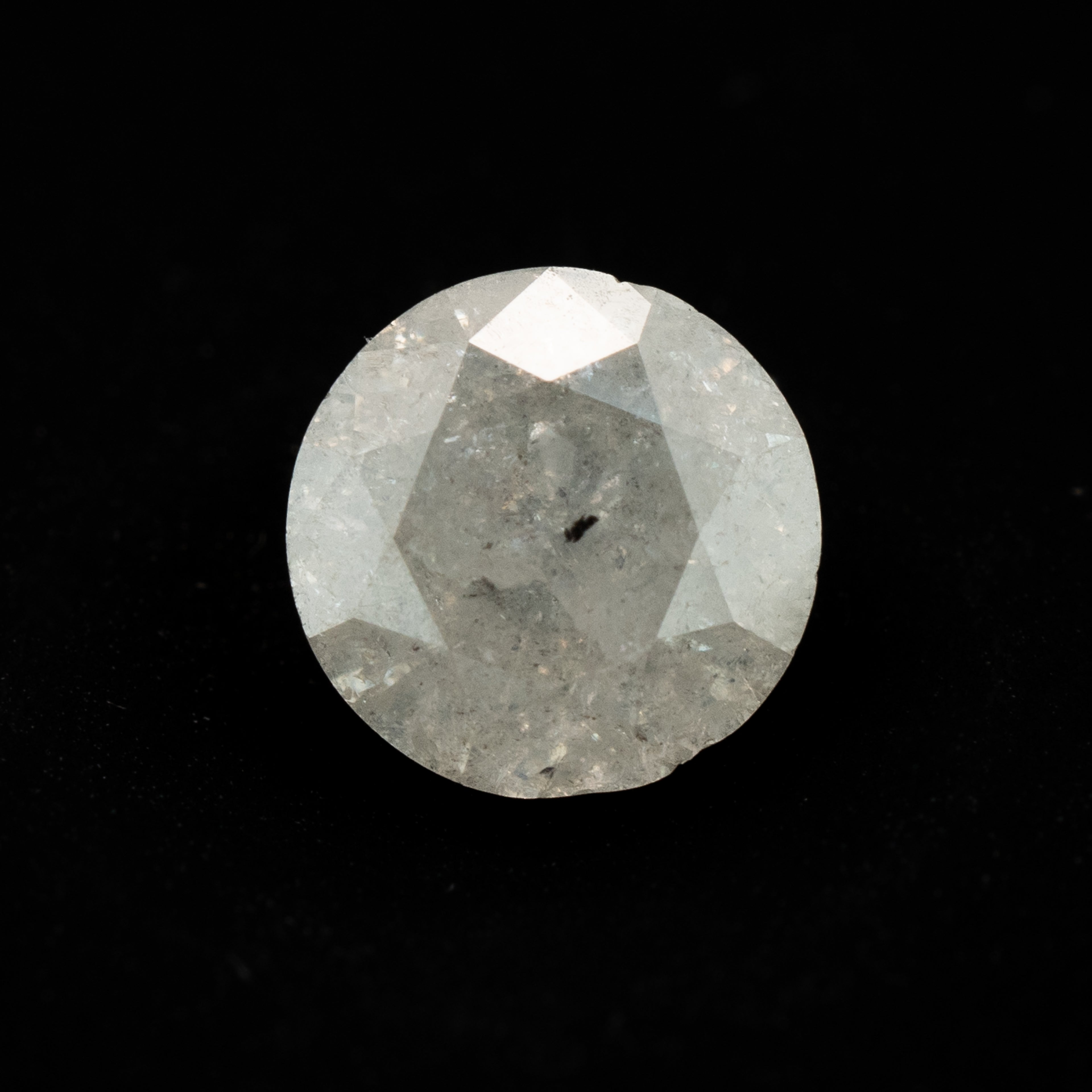 Round Brilliant Icy Salt + Pepper Diamond | 0.86ct