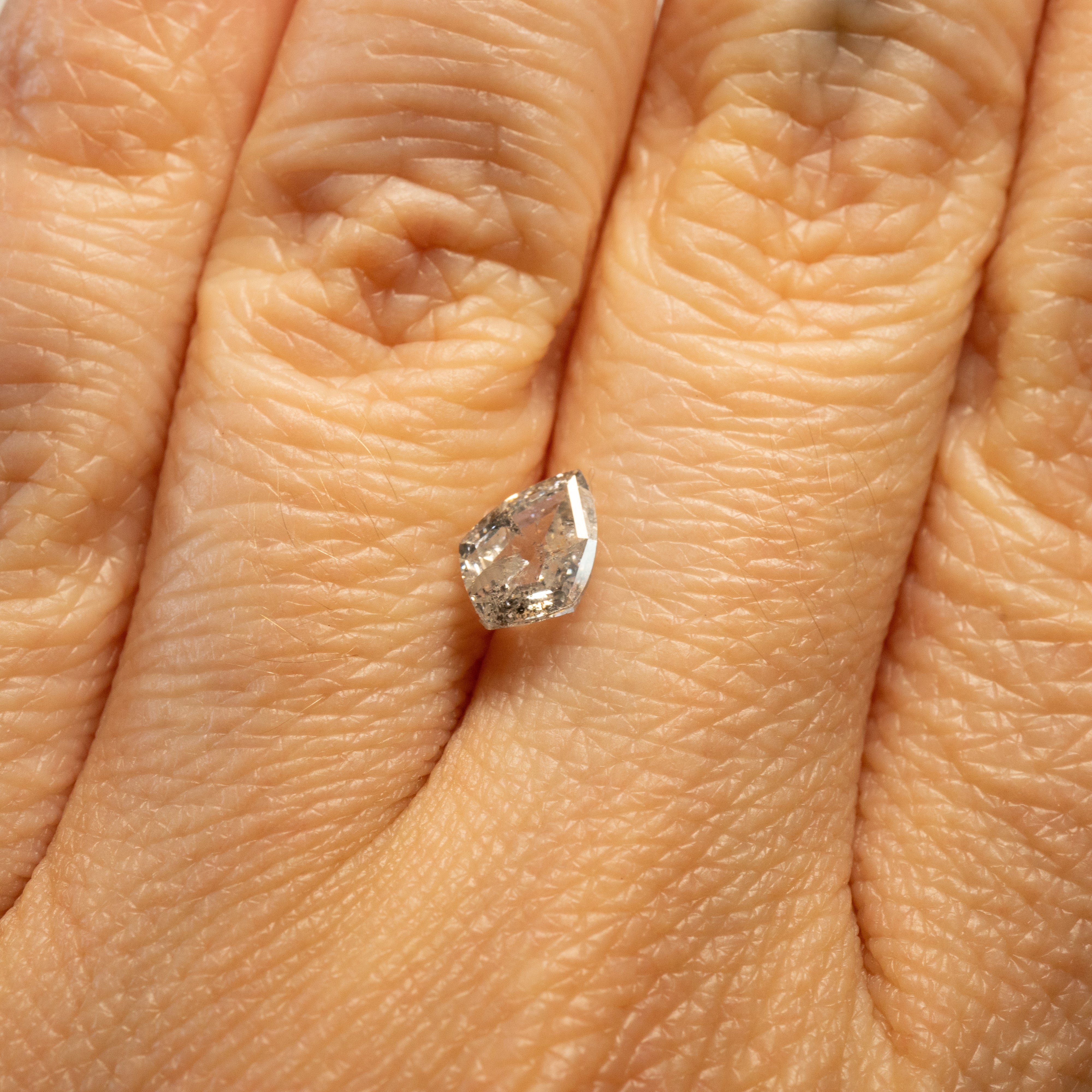 Shield Rose Cut Salt + Pepper Diamond | 0.82ct | Canada Origin