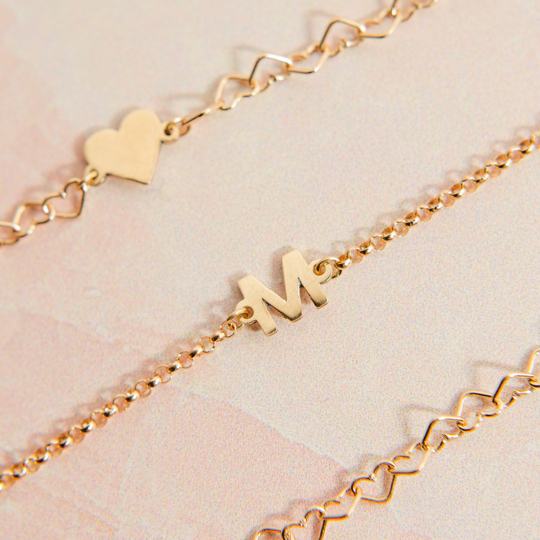 Solid Metal Letter Charm