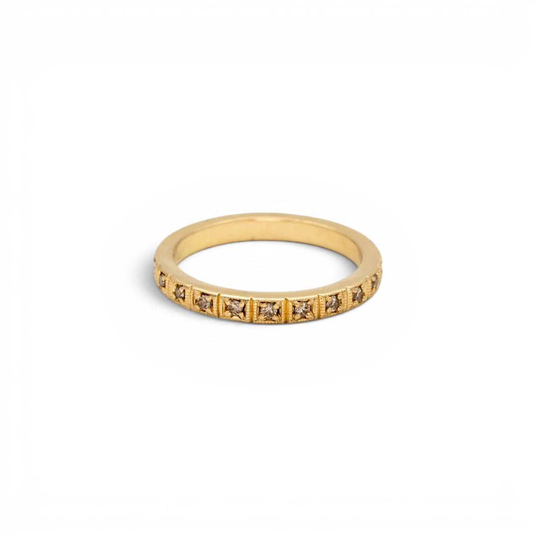 Antique Inspired Diamond Beaded Band