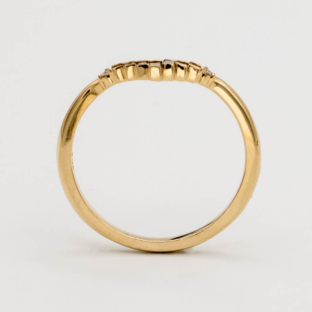 Baguette Diamond Chevron Band