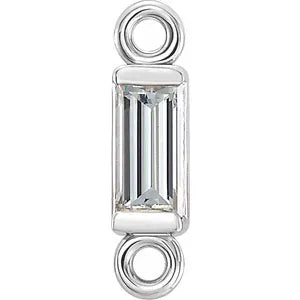 Lab Grown Diamond Baguette Bracelet Charm
