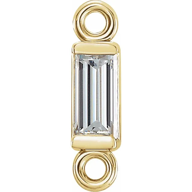 Lab Grown Diamond Baguette Bracelet Charm