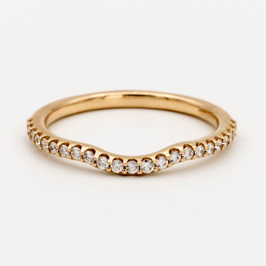 Pave Diamond Contour Band