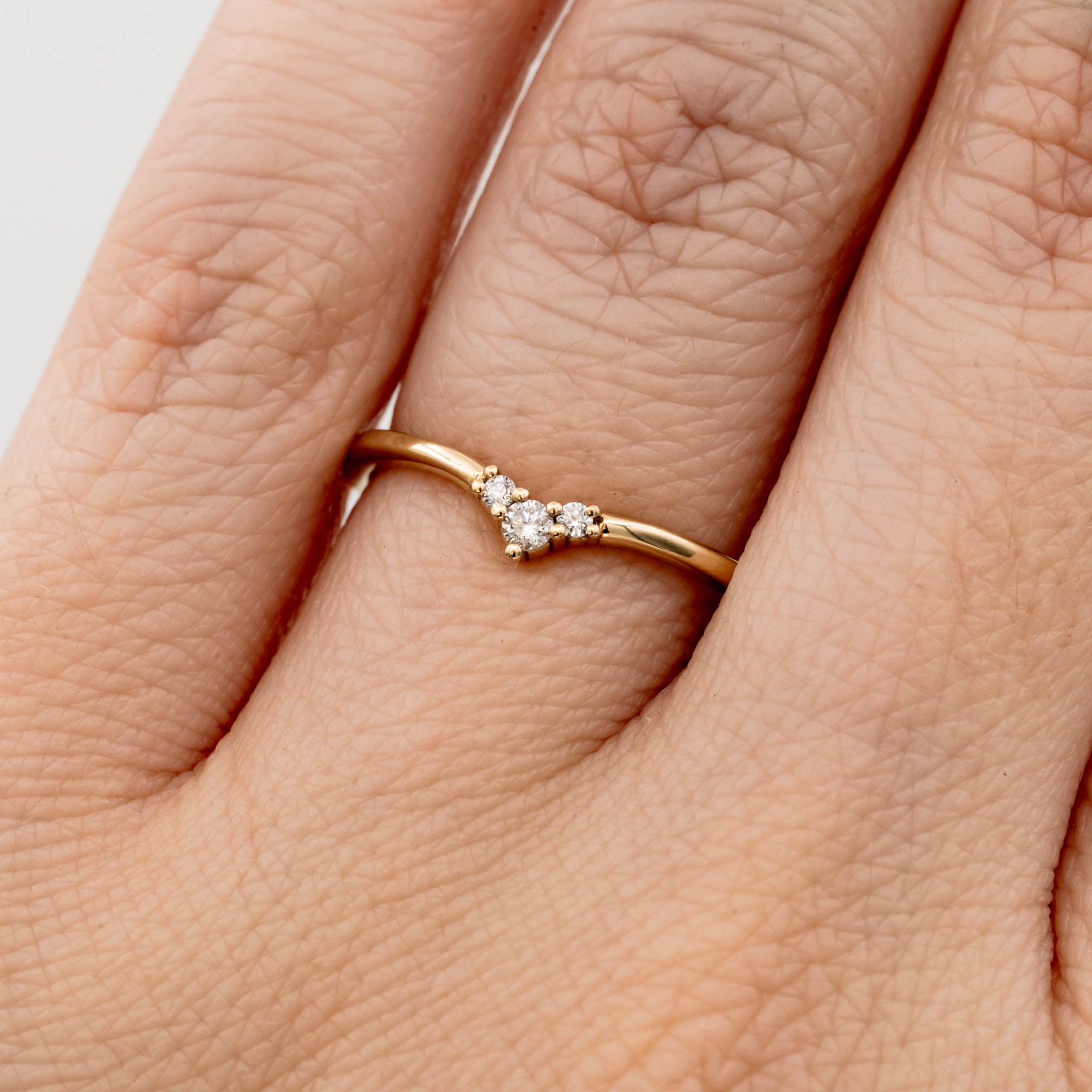 Petite Diamond Chevron Band