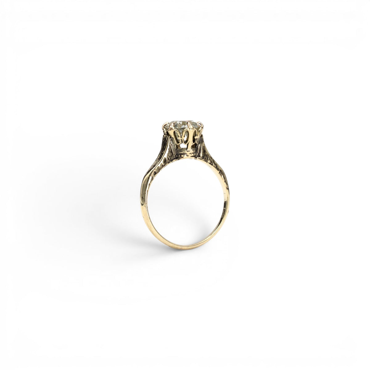 Stórica Studio Primrose 1.49 ct GIA Old European cut diamond ring in 14k yellow gold