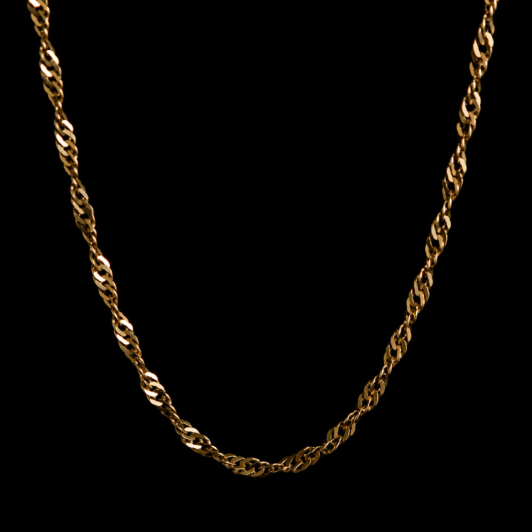Vintage 18k Gold Twisted Curb Chain