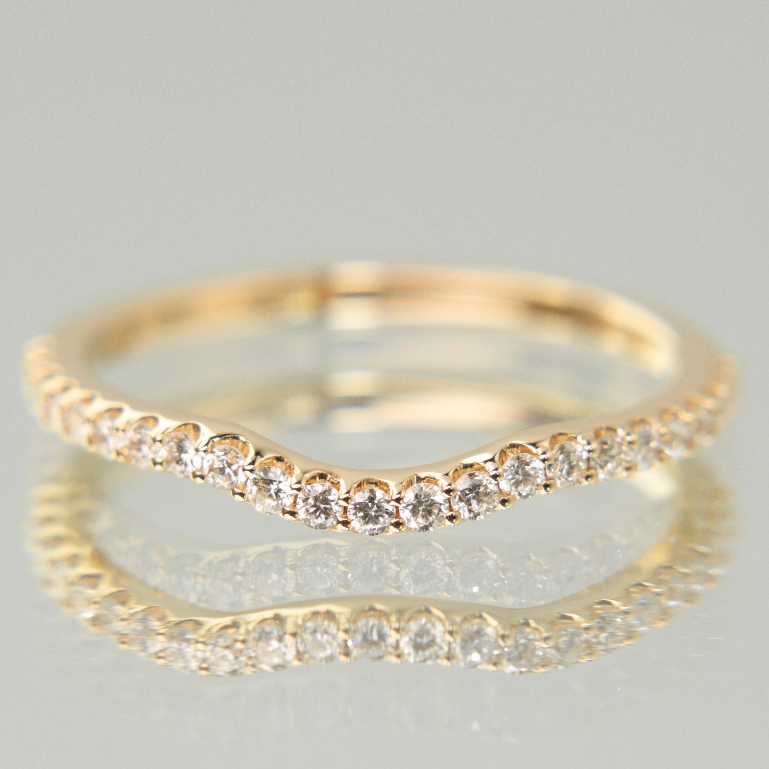 Pave Diamond Contour Band