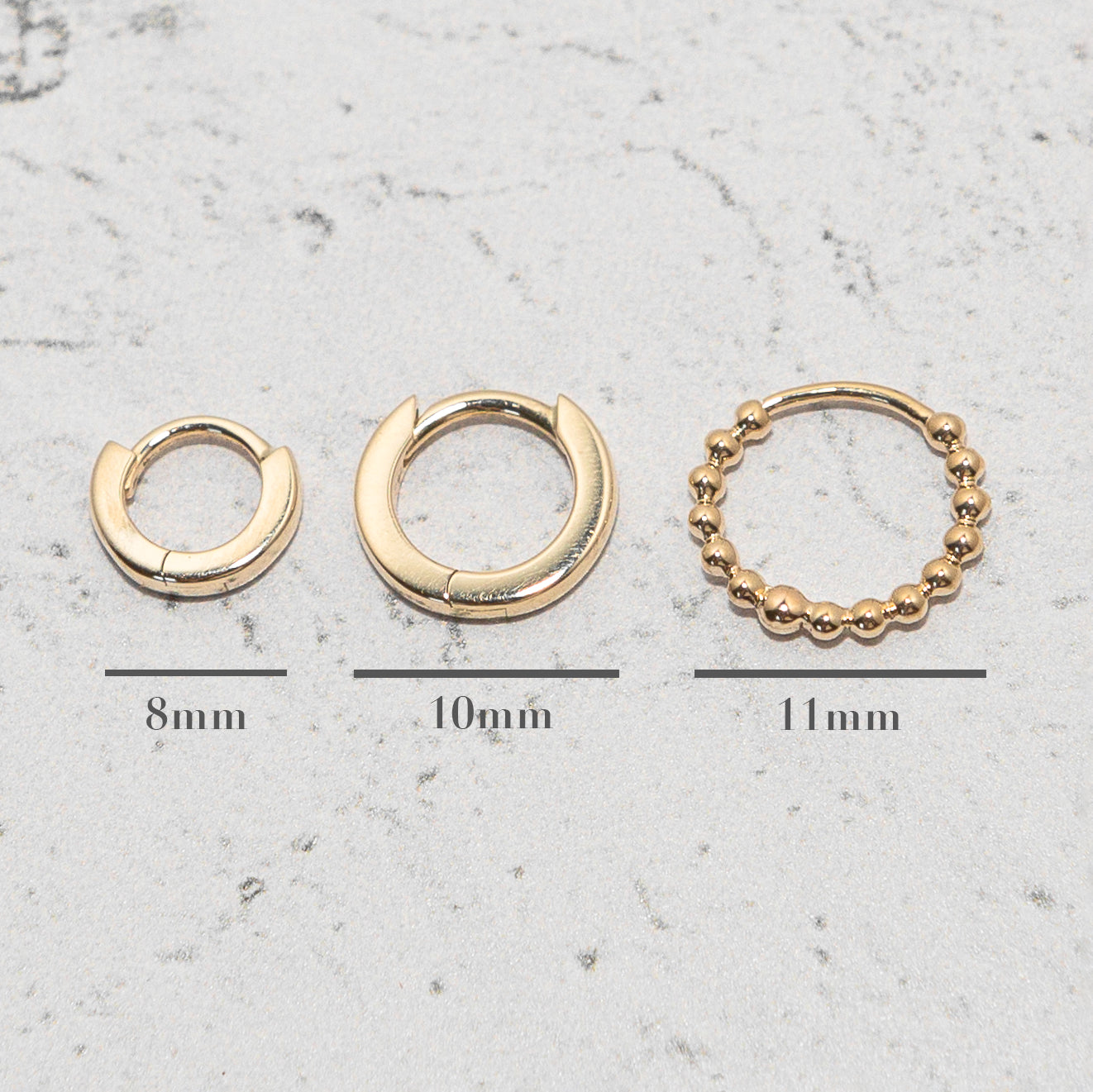 Huggie Hoop Earrings in 14k Yellow Gold
