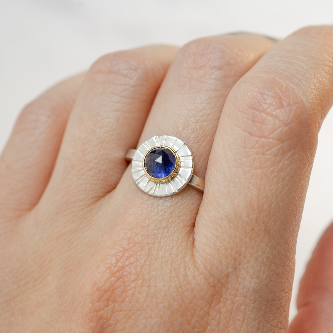Shine On Gemstone Ring - Sapphire in 22k Gold + Sterling Silver