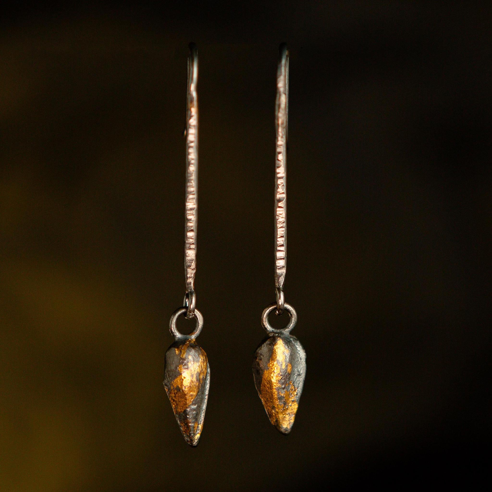 Gilded Relic Bar + Droplet Earrings
