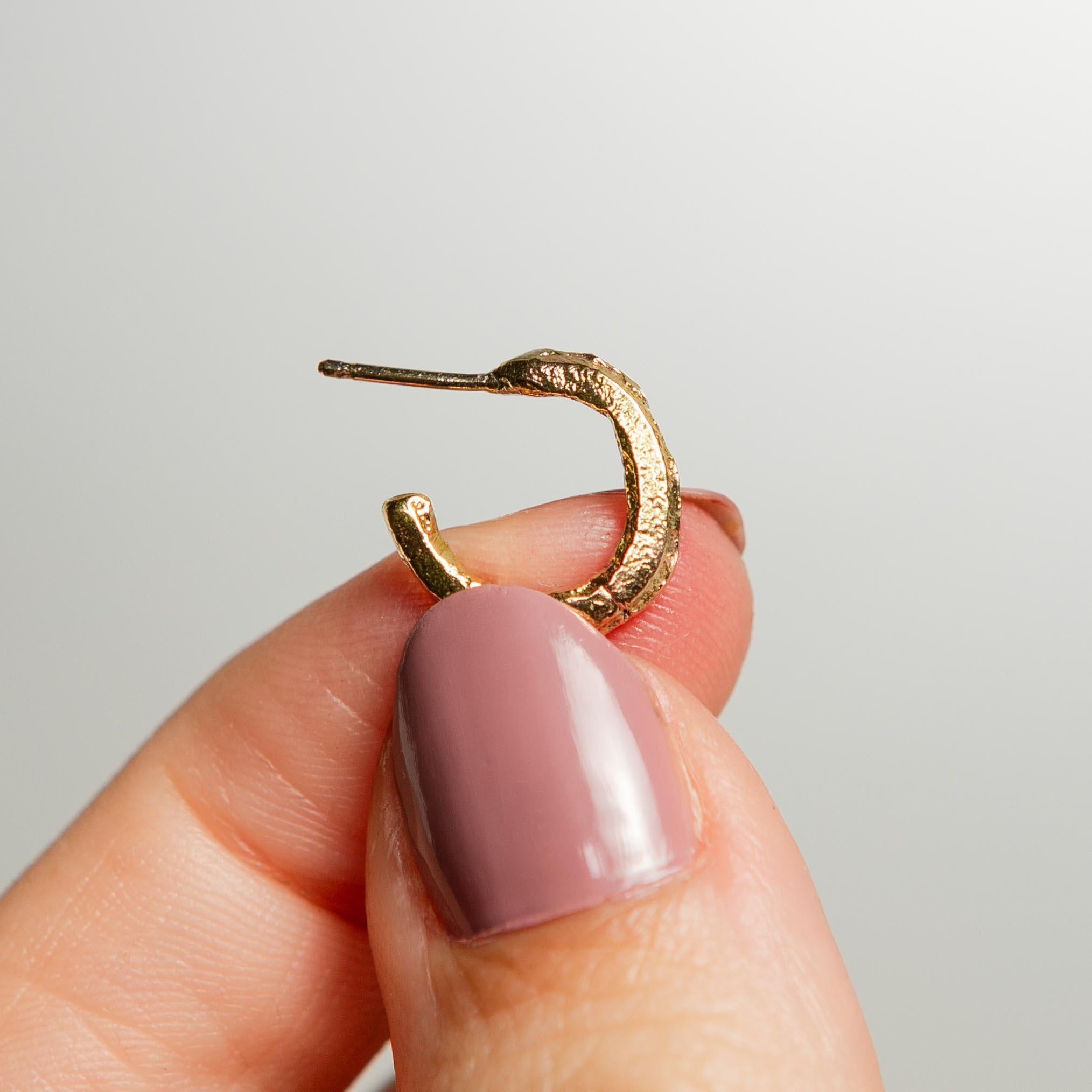 Relic Hoop Earrings in 14k Yellow Gold