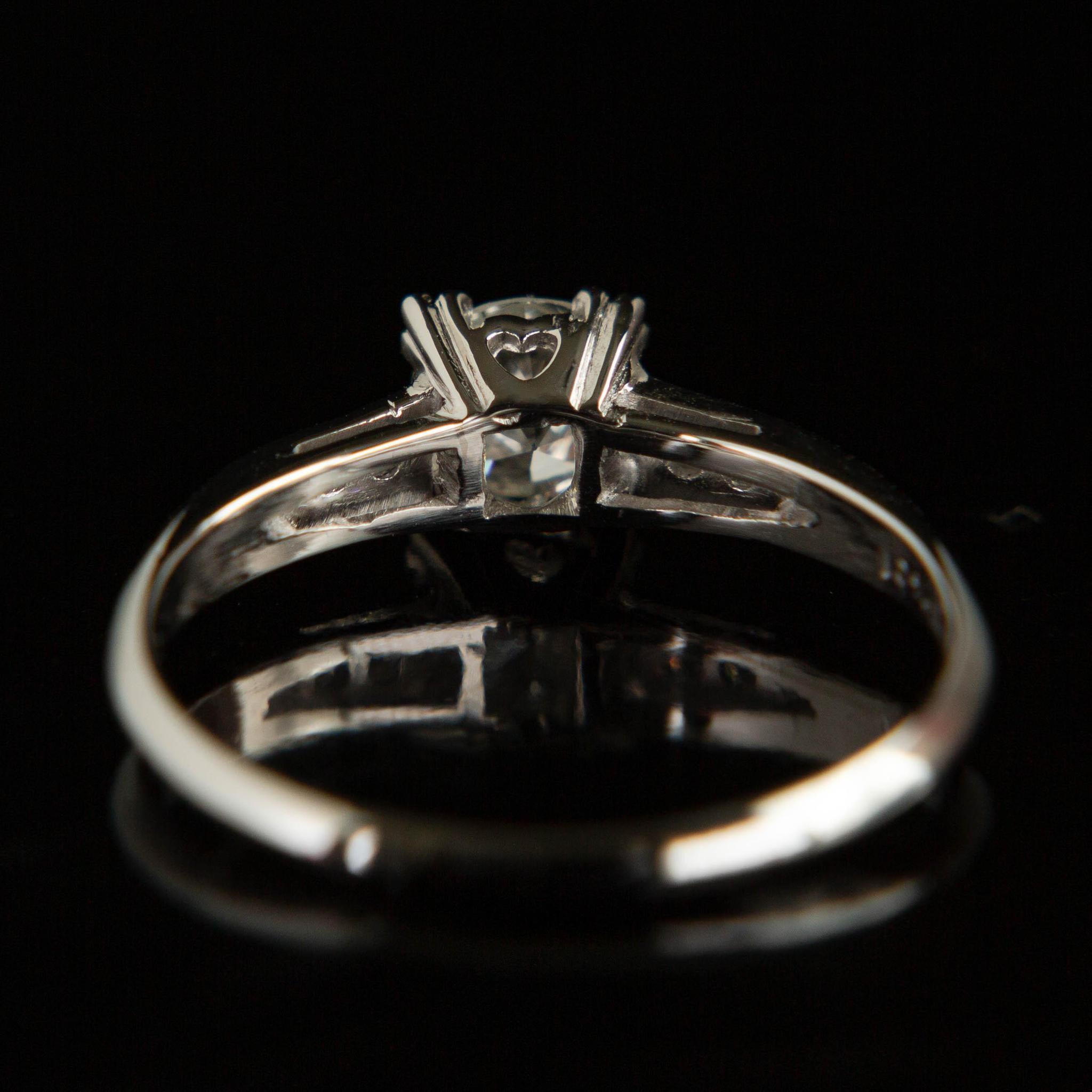 Mid Century Platinum Diamond Ring | Circa 1950