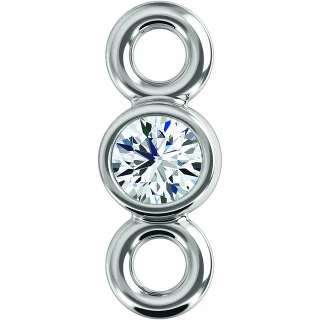 2mm Round Lab-Grown Diamond Bracelet Charm