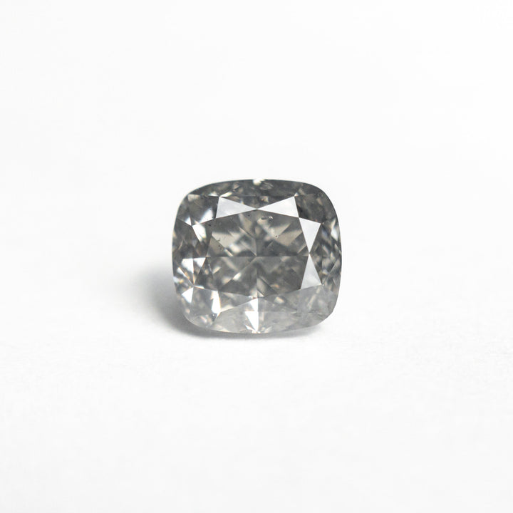 1.00ct 5.74x5.24x3.68mm GIA SI1 Fancy Grey Cushion Brilliant 19412-01