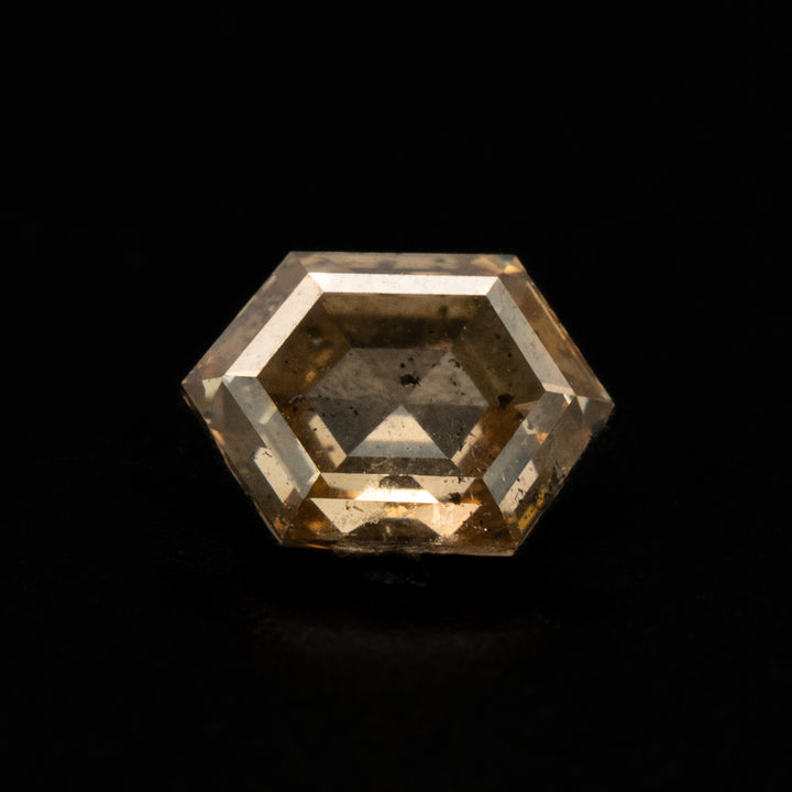 Elongated Hexagonal Rose Cut Diamond | 1.02 ct. | Champagne