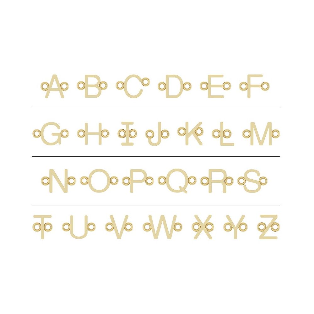 Solid Metal Letter Charm
