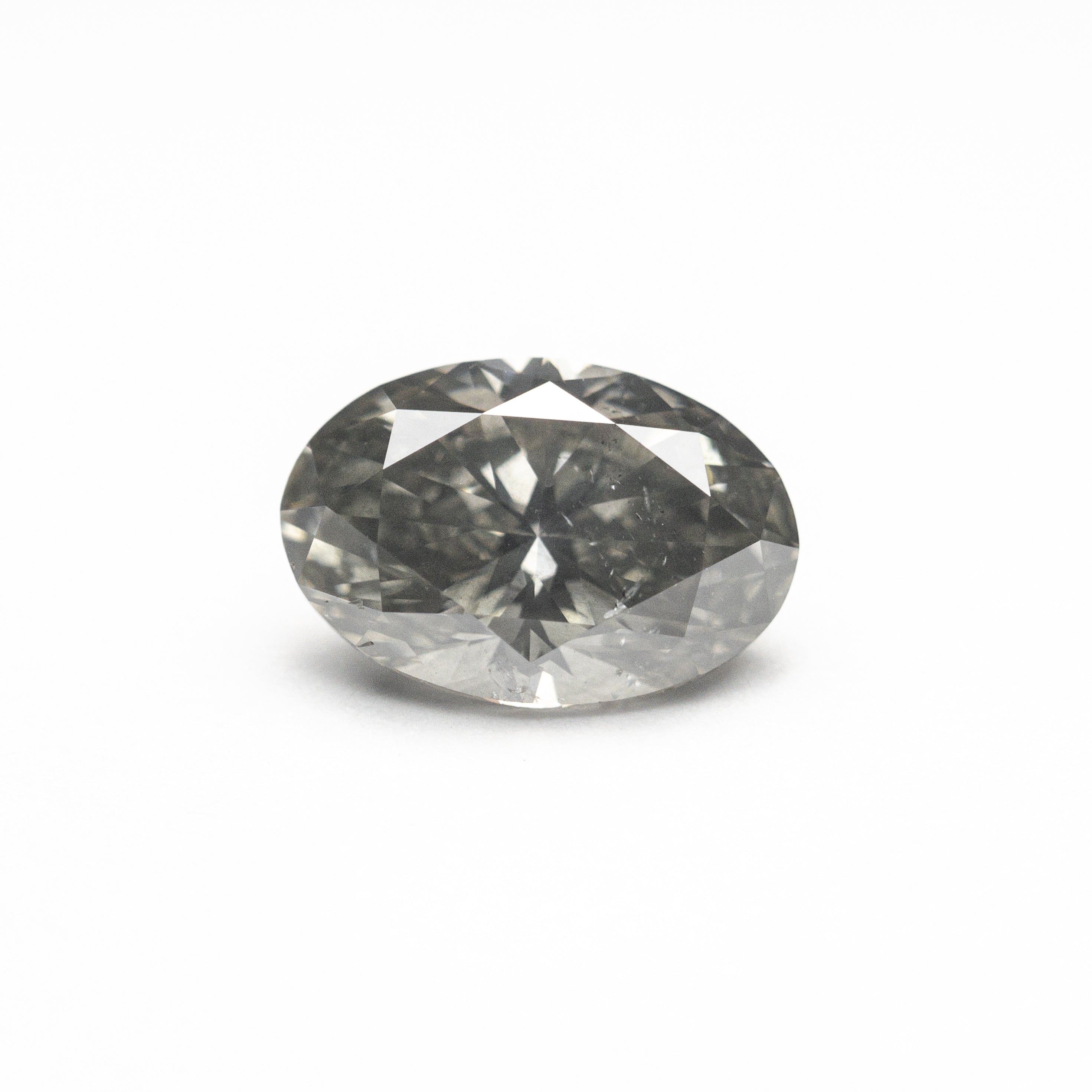 1.01ct 7.77x5.22x3.56mm Fancy Grey Oval Brilliant 19546-01