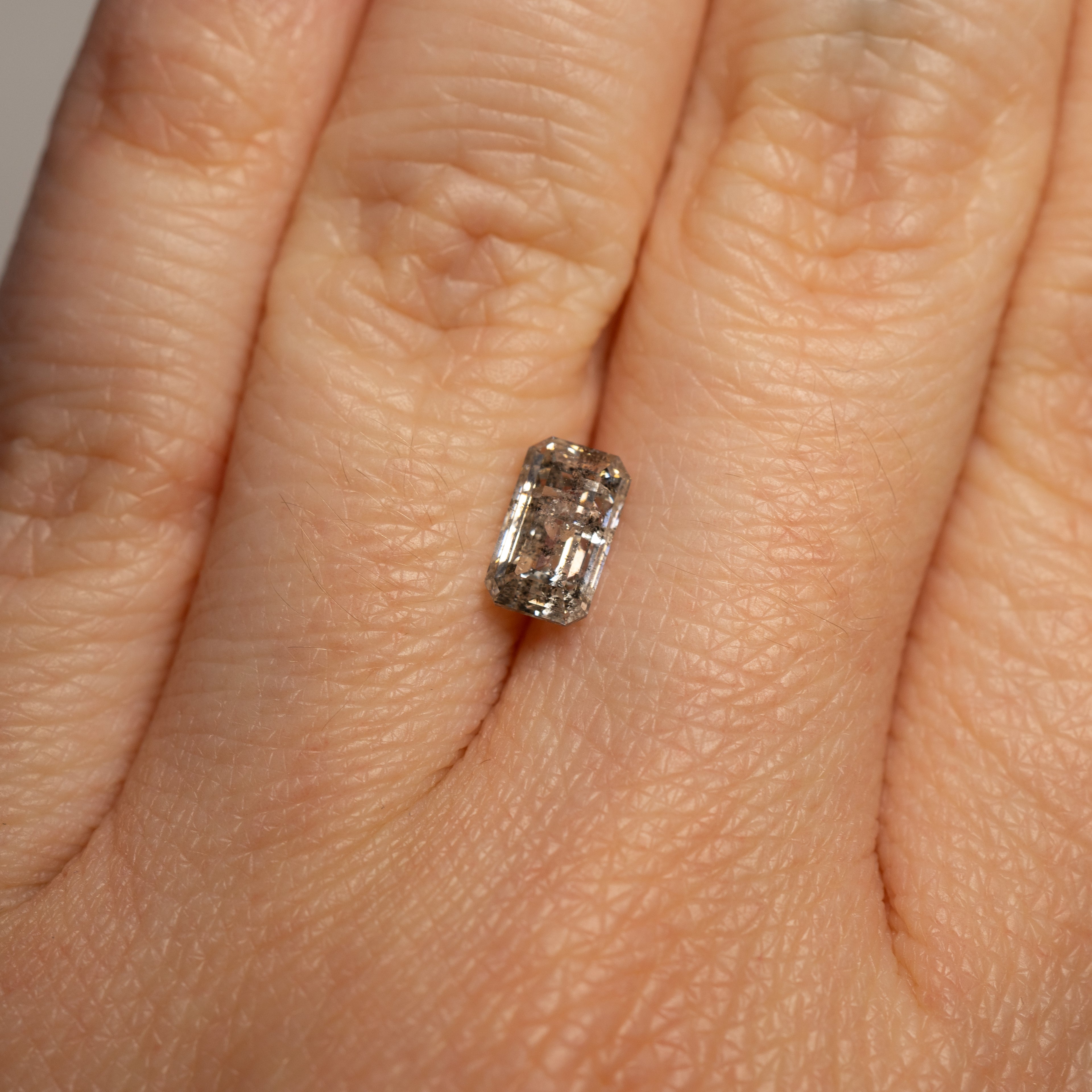 Cygnus | Emerald-Cut Salt & Pepper Diamond, 1.45 ct (Canada origin)