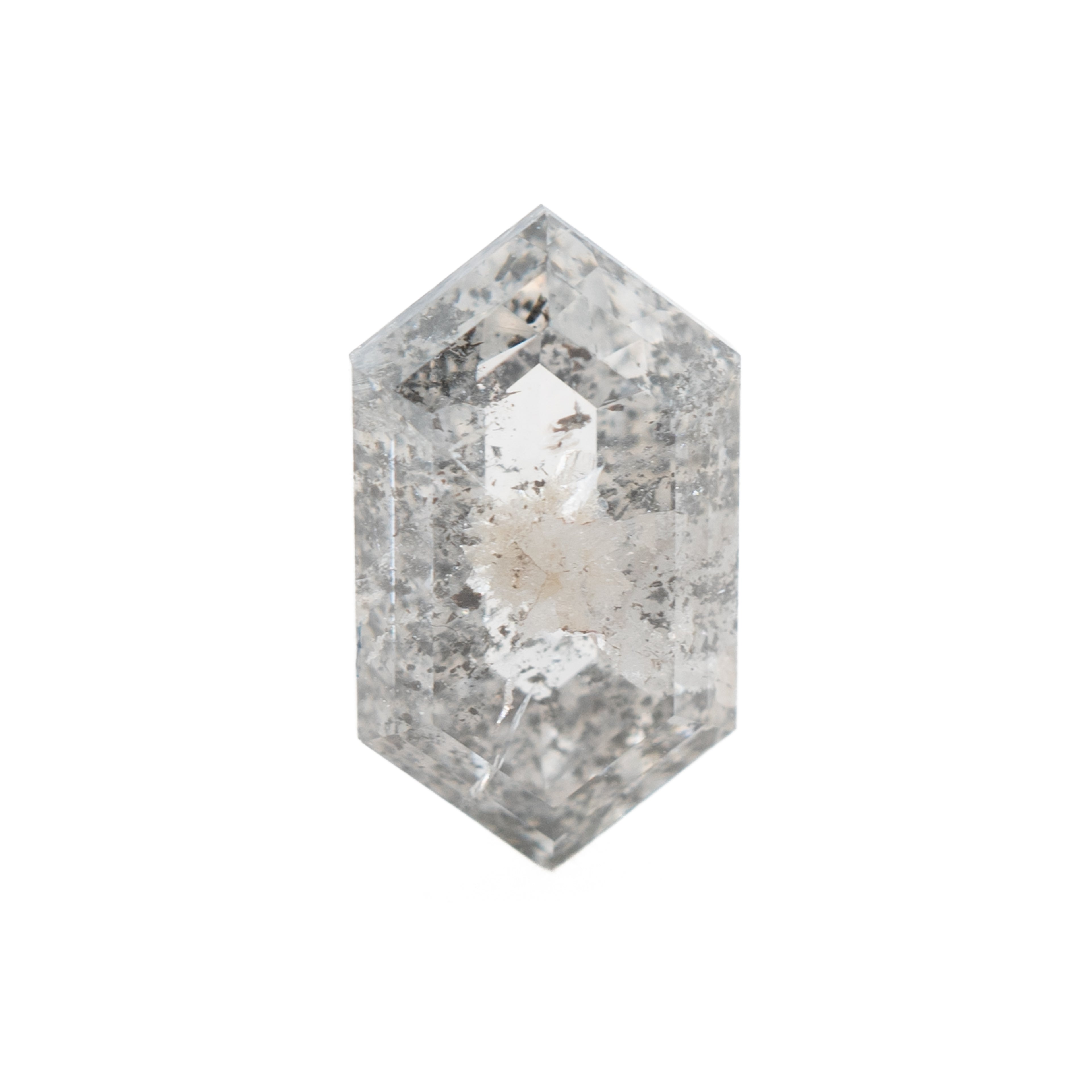 Cassiopeia | Hexagonal Step-Cut Salt & Pepper Diamond, 1.29 ct (Canada-origin)