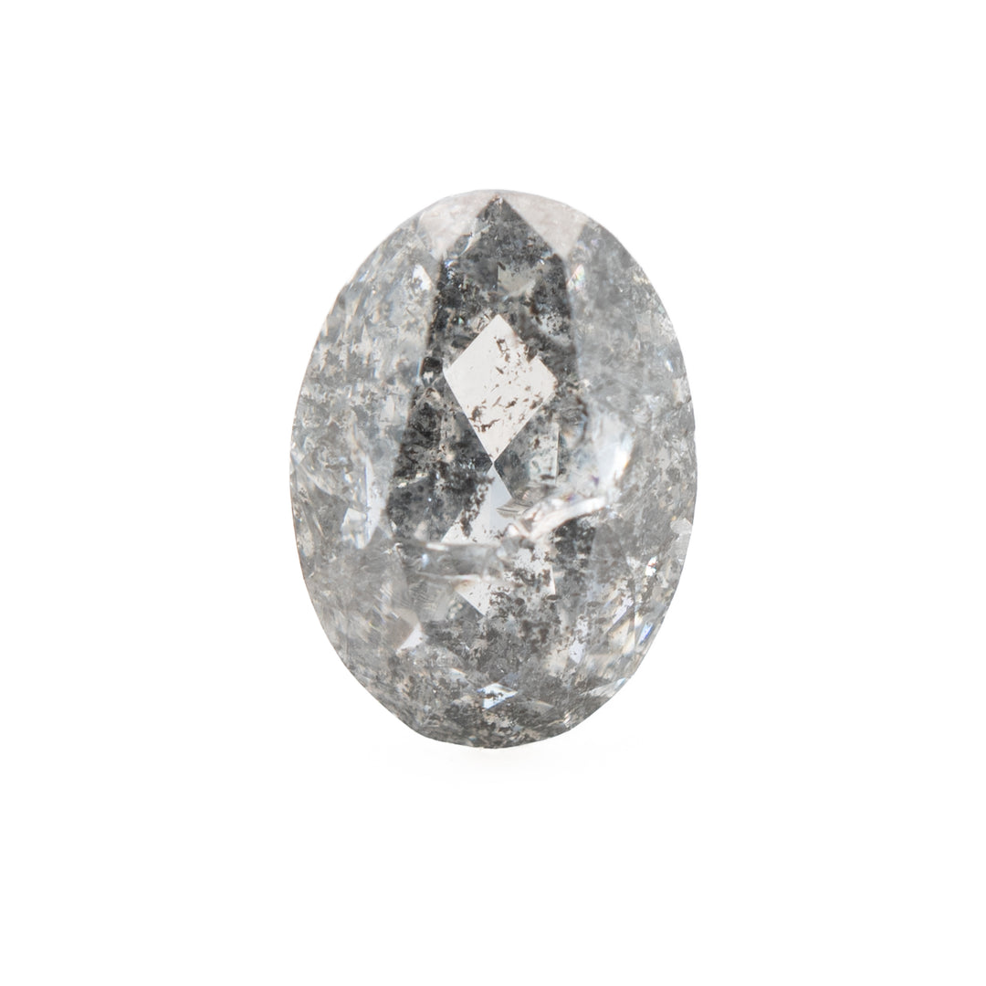 Oval Rose-Cut Salt & Pepper Diamond | 1.65ct | Canada Origin