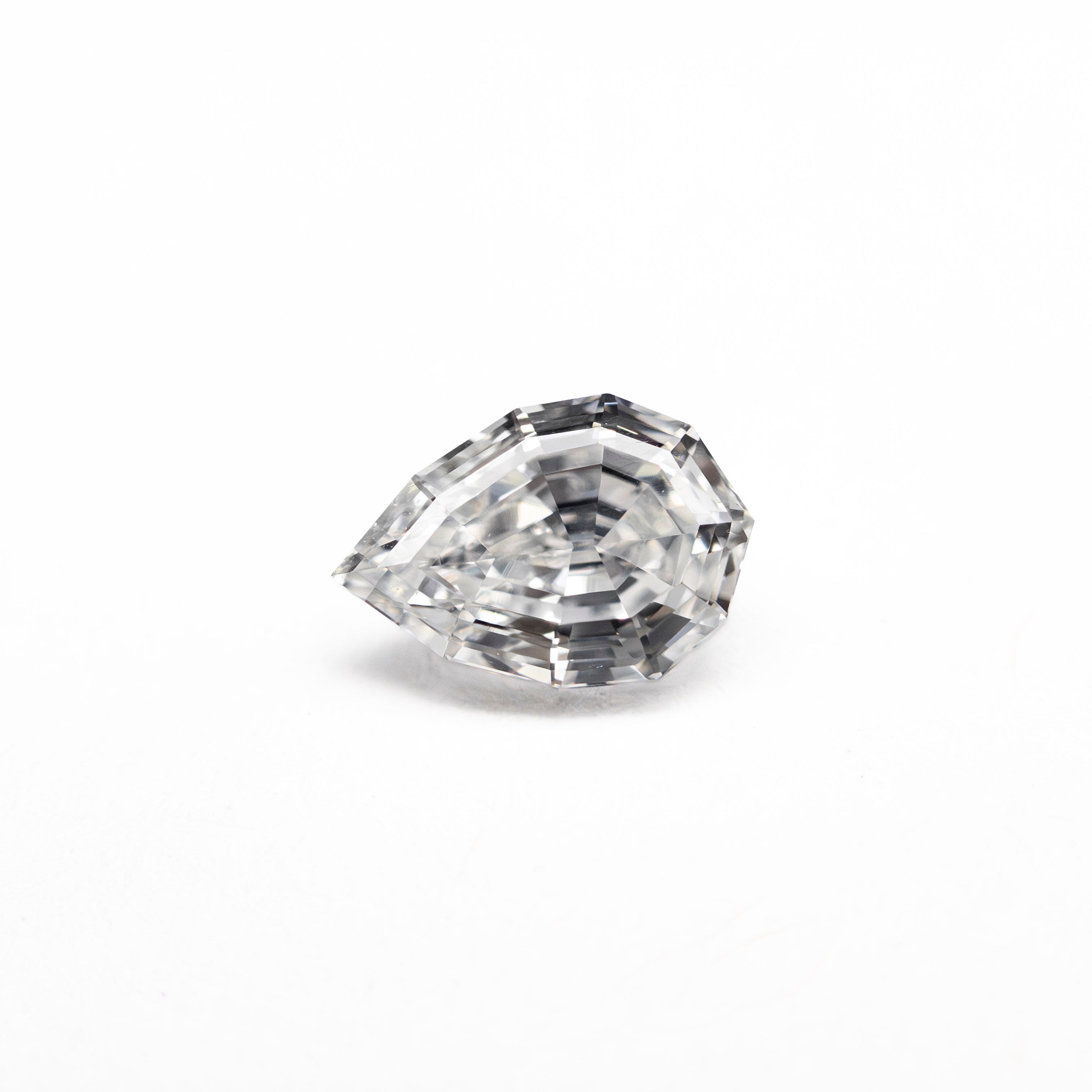 0.59ct 6.53x4.42x2.91mm SI1 F Geo Pear Step Cut 🇨🇦 27644-01