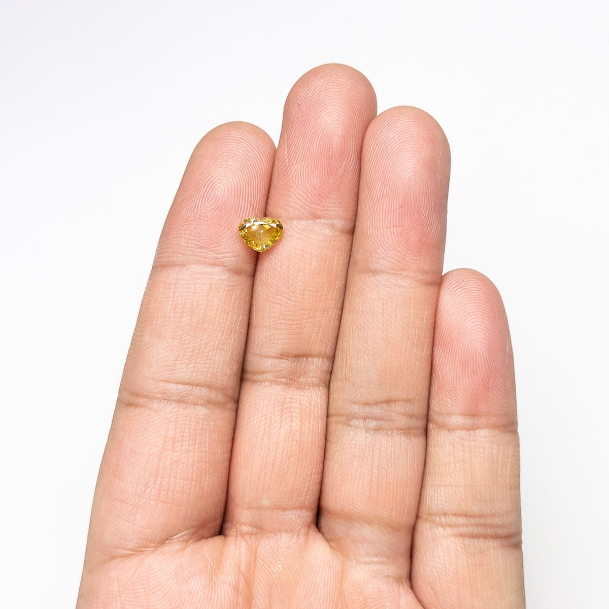 1.01ct 5.68x7.23x3.10mm GIA SI1 Fancy Deep Brownish Yellow Heart Brilliant 28350-01