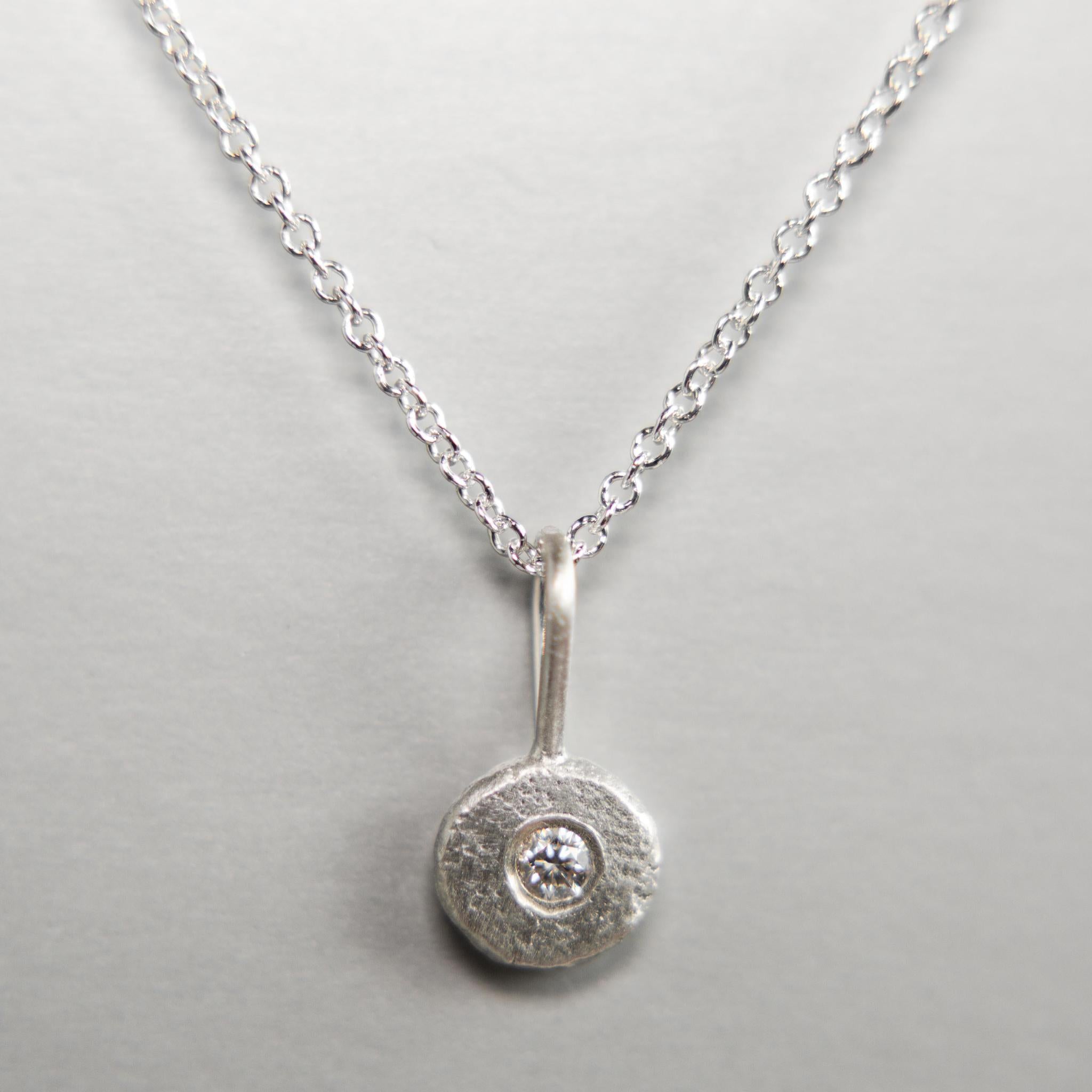 Pebble Charm in Sterling Silver