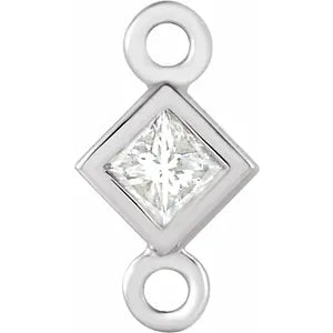 Square Lab-Grown Diamond Bracelet Charm