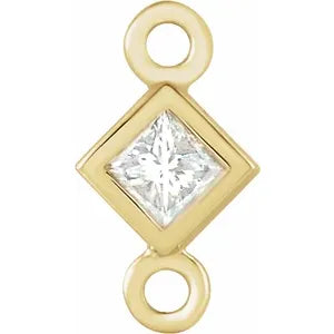 Square Lab-Grown Diamond Bracelet Charm