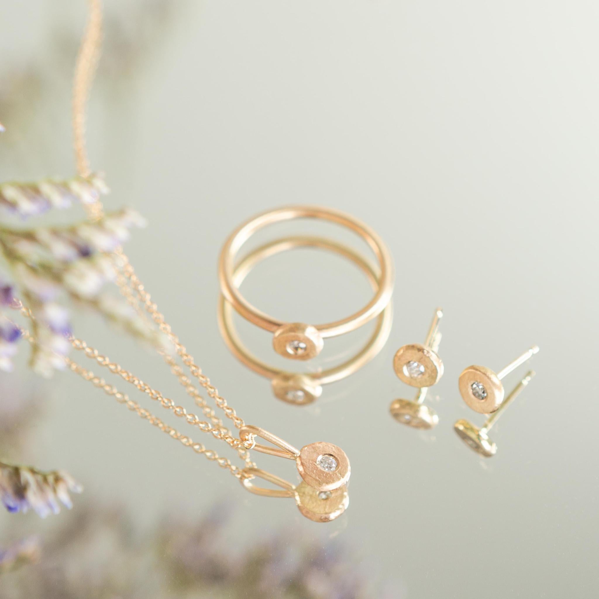 Pebble Drop Earrings in 14k Yellow Gold